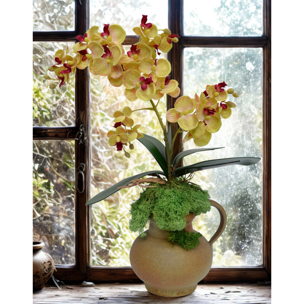 Aranjament floral orhidee artificiala in ULCIOR CREM RETO 38 CM